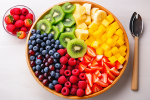 Colorful Bowl of fruits and vegetables