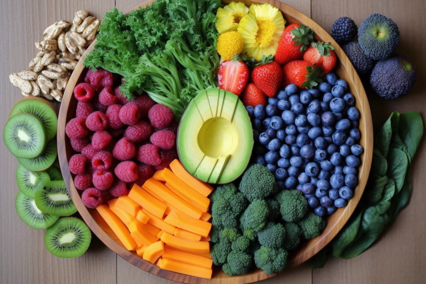 vibrant bowl of assorted superfoods